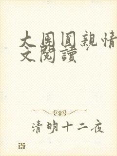 大团圆亲情会全文阅读封面