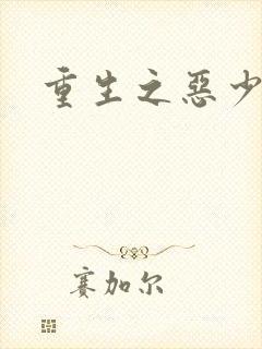 重生之恶少封面