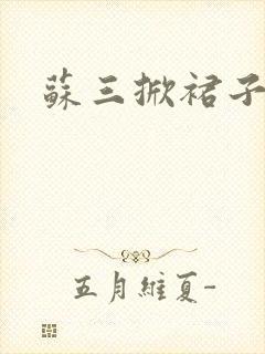 苏三掀裙子