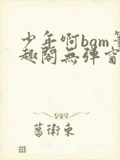 少年啊bgm笔趣阁无弹窗免费