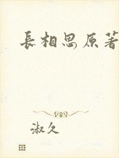 长相思原著封面