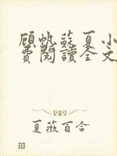 顾帆苏夏小说免费阅读全文