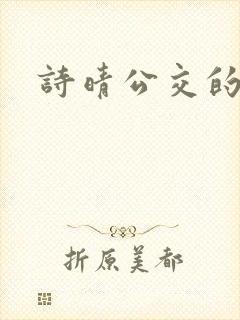 诗晴公交的小说