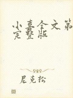 小喜全文第一部完整版封面