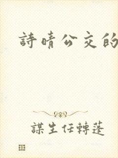 诗晴公交的小说