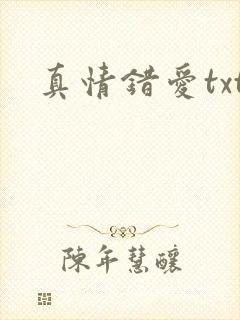 真情错爱txt封面