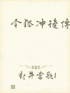 令狐冲后传封面