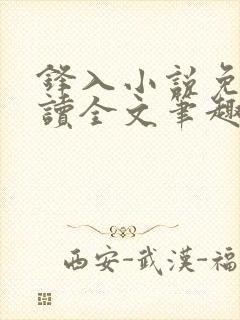 锋入小说免费阅读全文笔趣阁