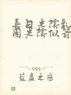 长日光阴乱作一团光阴似箭时渺封面