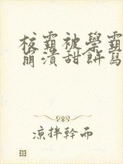 校霸被学霸玩到崩溃甜饼写手