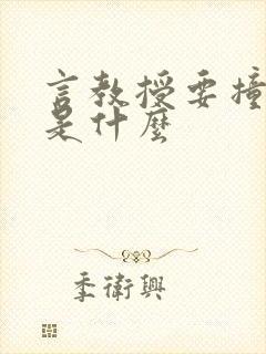 言教授要撞坏了是什么
