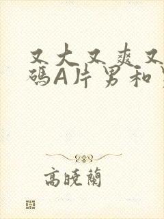 又大又爽又黄无码A片男和男