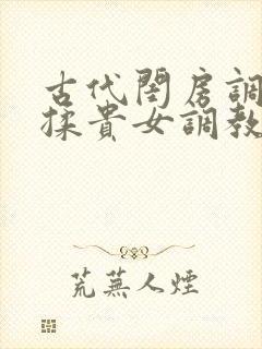 古代闺房调教h揉贵女调教记