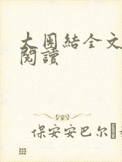 大团结全文免费阅读封面