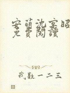 安萌沈宴昭小说免费阅读