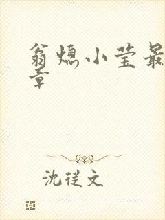 翁熄小莹最新节章封面