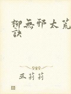 柳无邪太荒吞天诀封面