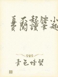 直不起腰小说免费阅读笔趣阁无弹窗