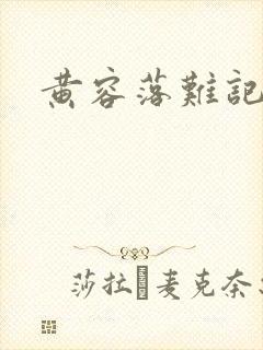 黄容落难记封面