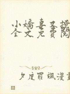 小娇妻又撩又甜全文免费阅读