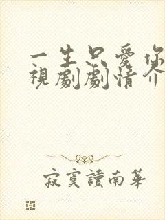 一生只爱你 电视剧剧情介绍封面