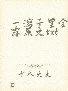一泻千里金银花露原文txt
