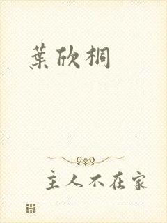 叶欣桐封面