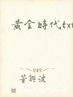 黄金时代txt封面