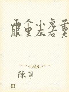 两个小兔子在衣服里左右晃