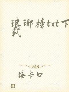 琅琊榜txt下载