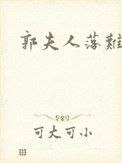 郭夫人落难封面