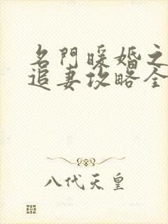 名门暖婚之权爷追妻攻略全文免费阅读