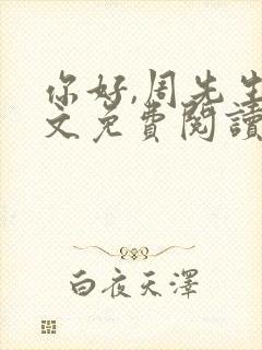 你好,周先生全文免费阅读小说封面