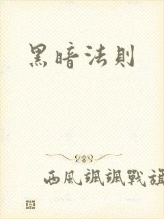 黑暗法则封面