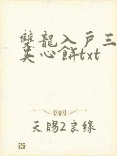 双龙入户三人行夹心饼txt