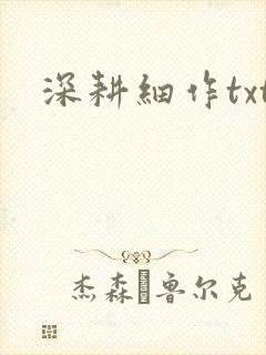 深耕细作txt