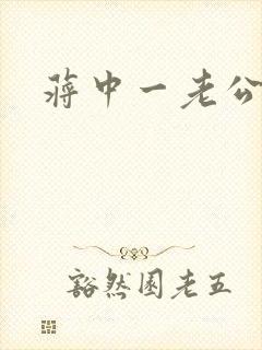 蒋中一老公封面