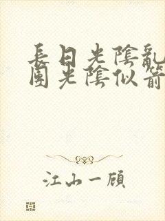 长日光阴乱作一团光阴似箭教主封面