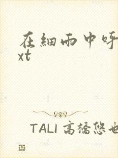 在细雨中呼喊txt
