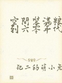 空间装满粮食回到六零年代