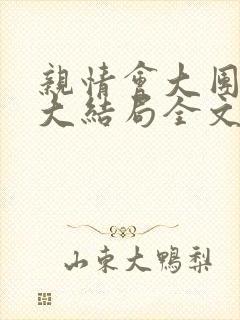 亲情会大团圆结大结局全文封面