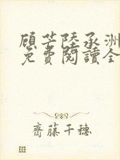 顾芒陆承洲小说免费阅读全文免费阅读下载封面