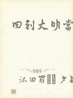 回到大明当才子
