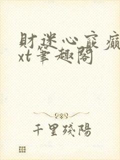 财迷心窍癫婆txt笔趣阁封面