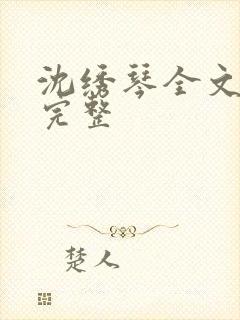 沈绣琴全文阅读完整
