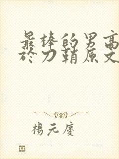 最棒的男高中生于刀鞘原文阅读封面