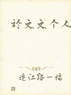 于文文个人简历