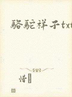 骆驼祥子txt
