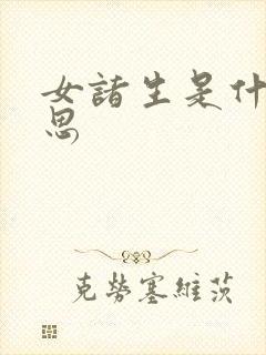 女诸生是什么意思