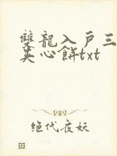 双龙入户三人行夹心饼txt